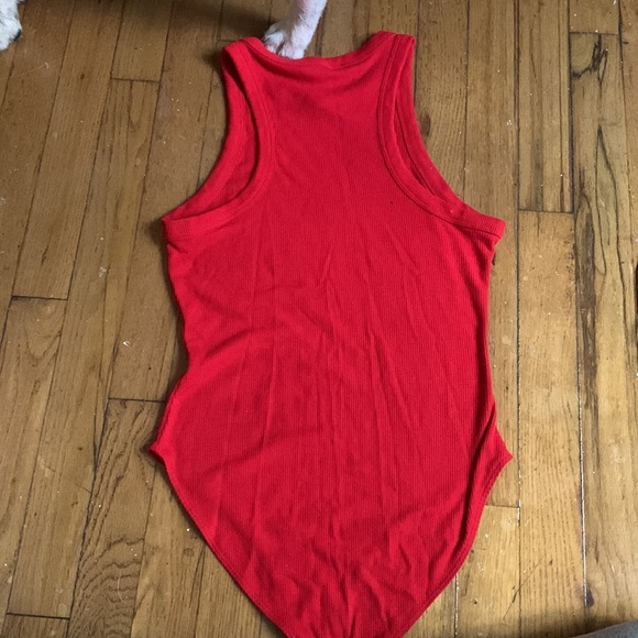 Red Tank Top Bodysuit - Picture 4 of 6